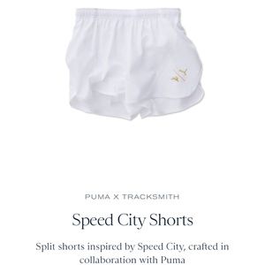 Puma x Tracksmith White Speed City Running Shorts - M, NWT